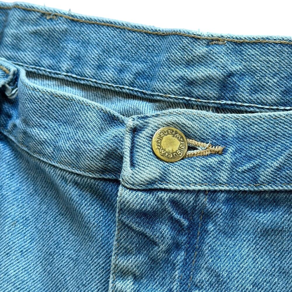 Vintage 90s Wrangler 965 Jeans Mens 36x29 Made in USA Regular Fit Light Wash - Picture 4 of 7